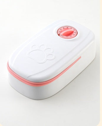 Single pink Automatic pet feeder and water dispenser for cats and dogs