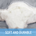Close-up of a soft and durable product with text overlay