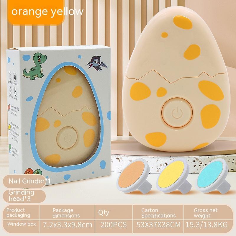 Baby nail trimmer set with interchangeable grinding heads and ergonomic design