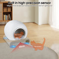Built in sensor in Self-cleaning automatic cat litter box with app control, odor removal, and safety sensors for multiple cats