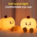 Pumpkin silicone LED night light with 30-minute timer