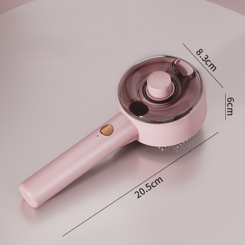 Pink handheld device with measurements on a light gray background