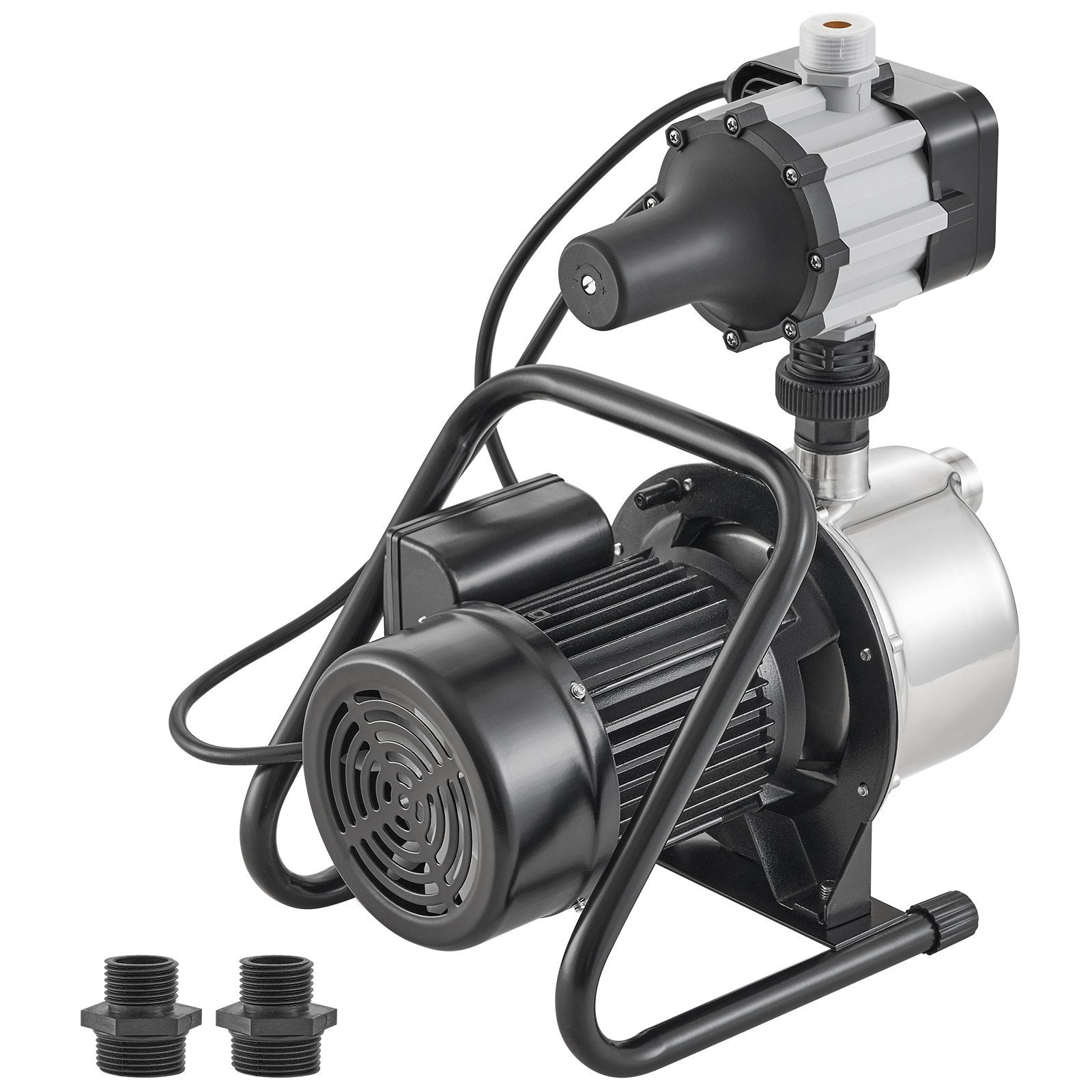 Pump with hoses and connectors on a white background