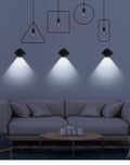 Black wireless wall night light for home décor