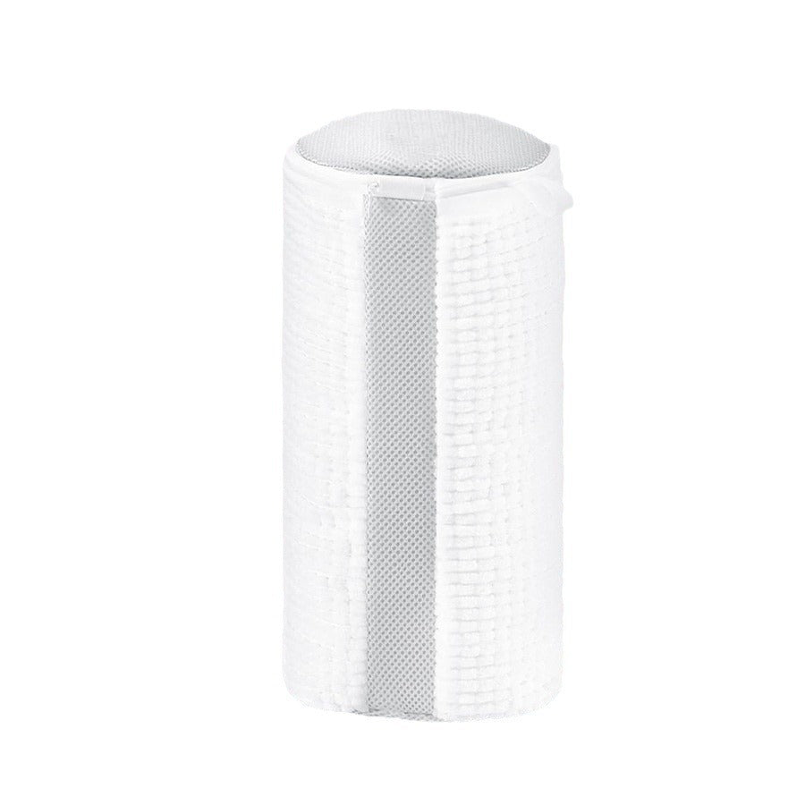White hexagonal mesh stand on a white background