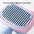Blue and pink hair removal tool with adjustable needle bending feature on a white background.