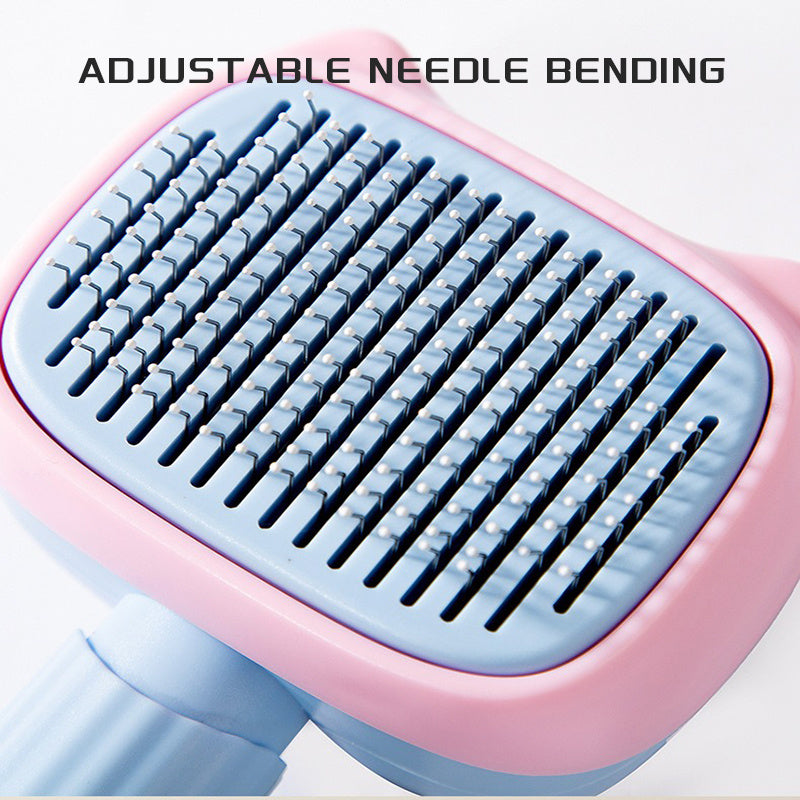 Blue and pink hair removal tool with adjustable needle bending feature on a white background.