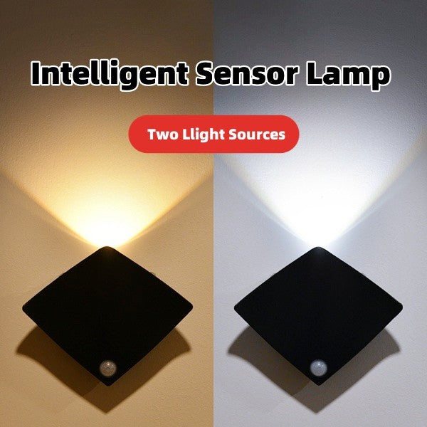 Wireless USB rechargeable motion sensor wall lamp