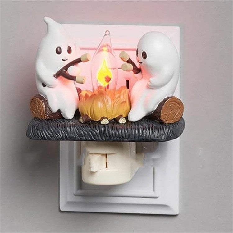 Spooky ghost resin craft lamp for indoor tabletop decoration