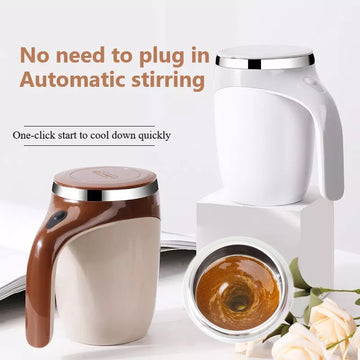 Rechargeable Automatic Self-Stirring Mug – Magnetic Rotating Coffee Cup for Home, Office & Travel