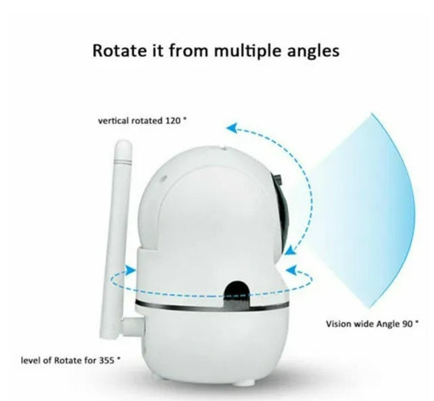 1080P WiFi wireless indoor home security camera with night vision