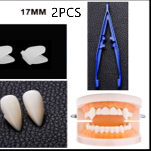 Halloween zombie teeth party props unisex 17mm - 2 sets