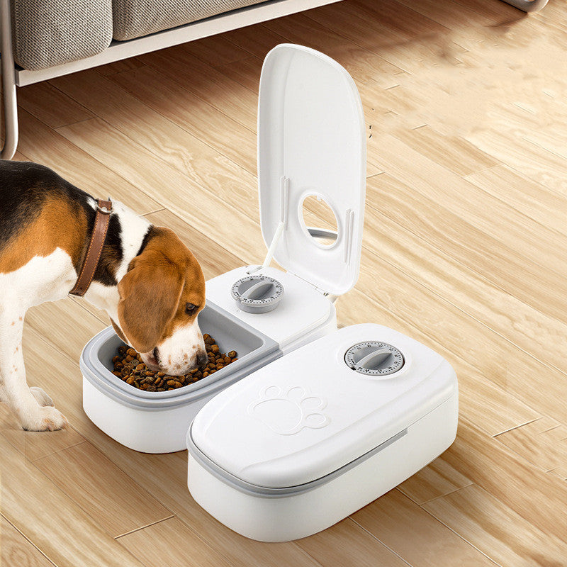 Non-electric automatic dog feeder with water supply